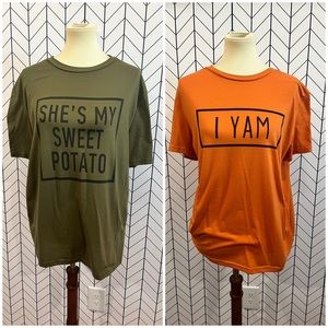 She’s my sweet potato/I Yam couples holiday shirts